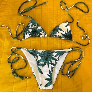 Mara Hoffman botanical print bikini set S